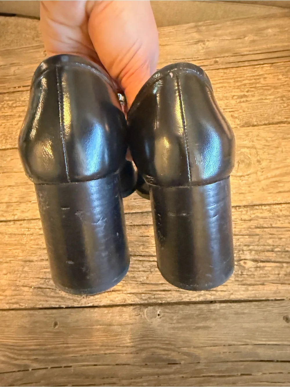 Seychelles Black block heeled loafer - Sz 10